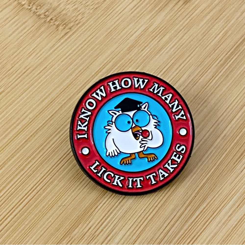 Tootsie Pop Mr. Owl Enamel Pin, Gen X Pin, Funny Owl Pin, Sarcastic, 3 For $15
